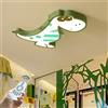 LONCHAN LED Dinosauro Plafoniera Ragazzo Camera Letto Lampada Soffitto Moderna Decorazione Interna Lampadario Asilo Luci Dimmerabili Illuminazione Luce Ciondolo Soggiorno Camera Stanza Dei Bambini,48cm/green