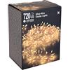 Spetebo Cluster - Catena luminosa a 720 LED, luce bianca calda, 720 cm, con alimentatore di rete per interni ed esterni