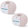Kalapanta Gomitoli per lavoro a maglia e uncinetto, 100% Pura Lana Vergine Merino Extrafine by Lana Gatto. Linea Baby Soft bambini, neonati naturale con Aloe Vera, 100 g. 340 mt, (Panna - 13701, 2)
