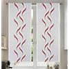 Tata Home Coppia Tende per Interni a Vetro Finestra Semitrasparenti Bianche Tende Cucina Bagno Camera Ricamate Fantasia Moderne Eleganti Con Ricamo Misura 45x240 cm Mod. MADRID Colore Bordeaux