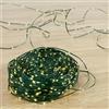 BOP Catena Luminosa 35 mt, 500 MicroLed a Goccia Bianco Caldo 2700K | Luci Per Albero di Natale e Decorazioni Natalizie, Adatte per Interno ed Esterno, 8 Giochi di Luce, Cavo Verde in soft PVC