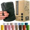 MeriWoolArt Corda Macramè Grafite 3mm 200m - Fil di Cotone Colorato - Spago Macrame di Corda Singola - Filato Morbido Macramè Cotone Riciclato Oeko-Tex - Macramè Arredamento per Casa Boho