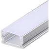 RISHORI Canale Luminoso a Striscia LED, Profilo e diffusore a Forma di U in Alluminio Senza Bordi da 3,3 Piedi/1 m, Illuminazione sottopensile per Cucina e Scale,13mm*07mm Borderless
