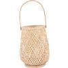 Cabilock Lanterna in Bamboo per Candele Decorativa con Manico Portatile Portacandela Raffinato per Ambienti Interni, Tavola e Celebrazioni
