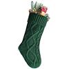 Meiwash Calze Natalizie Calzini di Natale Calze Babbo Natale Calze Appese Abero di Natale Grande Sacchetto di Caramelle Sacchetto Regalo Ciondolo Camino Decorazioni Natalizie (Green, 37cm)