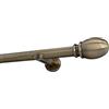 Sento Kit Bastone per Tende in metallo 25mm Ottone Antico Modern Montaggio Muro 120 cm (1x120cm) TULIA