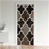 Loussiesd - Tenda vintage floreale per porta dell'armadio, motivo geometrico a diamante per bambini in stile retrò, tenda per la privacy, divisorio astratto, trattamento per finestre, leggera, marrone
