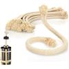 Virsus Stoppini in Cotone Per Fiaccole a Olio 1313, corde lunghe 22 cm, Stoppino di Ricambio pe Lampada, per torce da giardino, torce in bambù, Fiaccole, Fai da Te (72)
