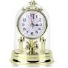 HERCHR Orologio da tavolo con pendolo girevole, Stile retrò Europeo Soggiorno Antico Orologio Silenzioso per Soggiorno Camera Letto Ufficio (Oro)