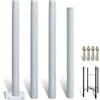 SBCWH Pali per Illuminazione Stradale per Illuminazione Esterna, Palo per Lampione Solare in Acciaio Zincato, Pali Divisi con Accessorio di Montaggio, per Giardino, Patio, Vialetto, Aree Residenziali(4M/13F