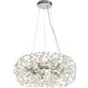 EFPD Lampadario in cristallo a forma di dente di leone argento, adatto a sale da pranzo, camere da letto e soggiorni, lampada a sospensione (12 luci, argento)