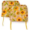 PARAMAISON Cuscini Coprisedia Shabby Chic Country Girosole Beige, Volant ai Bordi, Imbottito, con Laccetti, Sfoderabile, 40x40 cm, Set da 6 pezzi