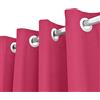 IlGruppone Tenda Semioscurante 140 x 290 Cm con Occhielli da Interno A Pannello Coprenti Moderne A Tinta Unita Soggiorno Cucina Camera Finestra - Fucsia - 2 Tende