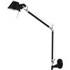 XUMI Applique Da Parete Estensibili Con Braccio Oscillante, Lampada Da Parete Industriale Con Faretti Da Muro Con Testa Orientabile E27/E26 Per Studio Sul Comodino, Ufficio, Soggiorno,Nero,36cm