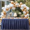 Odot Gonna da Tavolo in Poliestere Lavabile e Antipiega Tovaglia Rettangolare per Matrimoni Compleanno Festa Banchetto Natale Decorazione (Blu Navy,4FT(122cm*77cm))