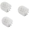 Generisch Scopino per WC dorato, scopino per WC, manico in oro e tre accessori per la testina bianca, spazzola di ricambio, adatta per applicazioni sanitarie. (White Brush Head)