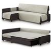 Milica Copridivano trapuntato compatibile con divano angolare letto Friheten di IKEA | Adatto a chaise longue destra o sinistra | Ideale per bambini e animali | Colore: pietra