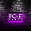 ELD 30cm * 19cm Sexy Dancer Jump Pipe Girls Pole Dance Logo LED personalizzato Insegna al neon Skip Steel Tube Dance Night Club Illuminazione Logo aziendale Segno Festa della mamma Regalo Segnali lumino