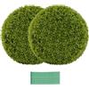 GIANTEX Juego de 2 Bolas Decorativas de Planta Artificial, Plantas Esféricas de 50 cm, con Hojas Simuladas Resistente al Sol, Planta Decorativas para Balcón, Patio, Hogar, Boda (50 cm)