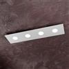 Top Light TOPLIGHT PLAFONIERA LED 4 LUCI RETTANGOLARE GRIGIO MODERNO L 80 CM