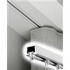 ENHEN Binario Tenda Soffitto Decorazioni per Binari per Tende Invisibili, Telaio per Controsoffitto Tagliabile per Balcone/ Ospedale/ Soggiorno, Aste per Tende da Incasso in Lega di Alluminio(White,110cm/43