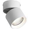 SKYGOO Faretto da Incasso ad Angolo Regolabile a LED 12w ， Luce a barilotto Senza Fori ， Plafoniera per Portico a Parete per Sfondo del Soggiorno ， Faretto Pieghevole a Montaggio Superficiale