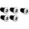AntDau71® 5 pezzi Faretto a led segnapasso calpestabile da esterno viali sentieri giardino pavimento IP65 da incasso a terra luce fredda 6500k - 220V (1 watt (6,5 x 7,5 cm))