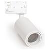 LEDKIA LIGHTING Faretto Portalampada Binario Trifase Agata Multiangolo 10-50º per Lampadine GU10 Bianco GU10
