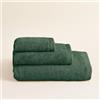 BOHEME | Set di 3 Asciugamani Serenity | Smeraldo | 1(30x50) + 1(50x100) + 1(100x150) | 100% Cotone Pettinato | 600 g/m² | Morbidi, Assorbenti e ad Asciugatura Rapida | Lavabili in Lavatrice | Uso