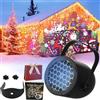 Pnedeodm LED Christmas Projection Lamp-16 Patterns of Pure Holiday Magic, Waterproof Christmas Projector Lights, Outdoor Indoor Holiday Projection Lamp Decoration for Garden Lawn House Party (Black, Christmas)