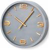 Regalami Orologio da Parete 25 cm grigio con Numeri a Rilievo metallizzati e Lancette in Tinta - Movimento Silenzioso, Resistente e Moderno - per Casa, Ufficio e Bomboniera Elegante (cm 25 grigio)