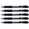 PILOT Set di 5 penne roller con inchiostro gel G-2, punta larga, 1 mm, colore: nero