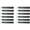Pentel FP10 set di 12 confezioni di 4 cartucce nero per Pentel Brush Pen GFKP