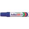 Artline 'Artline Confezione da 3 PENNARELLI100 permanente indelebile punta smussata 7,5 & 12 mm Blu