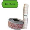 Printex PACK 10 ROTOLI 1000 ETICH. 26x12mm ONDA VERDE PERM. Printex