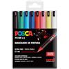 Posca Uniball Set di 8 segnalibri da 0,7 mm PC-1MR