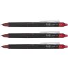 PILOT Set di 3 penne roller cancellabili FRIXION POINT CLICKER a punta sottile, colore: Rosso