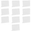SagaSave 10 mini lavagne in acrilico a forma di L, 100 x 75 mm, cancellabili, lavagnette da tavolo per messaggi, per buffet, matrimoni, feste (bianco)