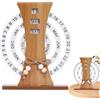 Genérico Calendario da tavolo in legno,Calendario perpetuo in legno | Calendario perpetuo rotante Calendario rotante manuale decorativo | Calendario da scrivania perpetuo Calendario da tavolo giorno