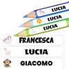 BIGIEMME Etichette Adesive personalizzate 110pz per penne matite astucci cancelleria scuola ufficio bambini asilo bambini accessori personalizzabili colorati