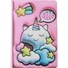 I-TOTAL® - Notebook A5 pagine bianche con copertina 3D, squishy 196 facciate (UNICORN)