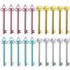 Millya Milliya - Graziose penne con inchiostro nero in gel, perfette per la scuola, creativo set di penne a sfera a forma di chiave, ideali per la scuola e l'ufficio, in confezione da 20 pezzi multicolor