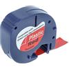 vhbw Cassetta nastro compatibile con Dymo LetraTag LT-100H, 2000, LT-100T, QX50, Plus LT-100H, 200B etichettatrice 4m x 12 mm nero su rosso