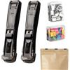 Generic Pinzatrice a clip, resistente, ergonomica, riutilizzabile, dispenser portatile per graffette, per contabili, , insegnanti, scrittori, aule dormitorie