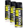 Oputec 3 x 400ml Oputec Air Duster - Aspiratore ad aria compressa con estensione - Facile pulizia di tastiera, PC, computer, telefono, fotografica, stampante, console - Made in Germany