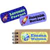 CrisPhy 45 Etichette adesive personalizzate con icone di spazio per segnare oggetti, libri, portapranzo, ecc. Dimensioni 5 x 2 cm