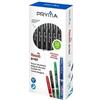 Pryma Penna Cancellabile Reset 0.7 mm con Gomma - Scrittura Fluida e Precisa, Confezione da 12 Pezzi (Nero)