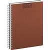 Agendepoint.it - Agenda giornaliera organizer 2026 spiralata termovirante 15x21cm A5 multilingua - Cuoio