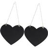 DIYEAH 2pezzi Lavagne Forma Di Cuore Doppia Faccia Decorazioni Per Matrimoni e Feste Lavagne Per Messaggi Casa e Giardino Riutilizzabili e Facili Da Appendere