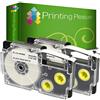 Printing Pleasure 2 x XR-9WE XR-9WE1 Nero su Bianco Nastro compatibile per Casio KL-60 KL-100 KL-120 KL-200 KL-300 KL-750 KL-780 KL-820 KL-2000 KL-7000 KL-7200 KL-8100 KL-8200 CW-L300 | 9mm x 8m